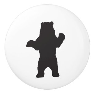Bear Silhouette Ceramic Knob