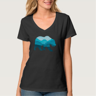 Bear Silhouette Outdoor Landscape Wildlife Forest T-Shirt