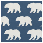 Bear Silhouette Woodland Animals Fabric