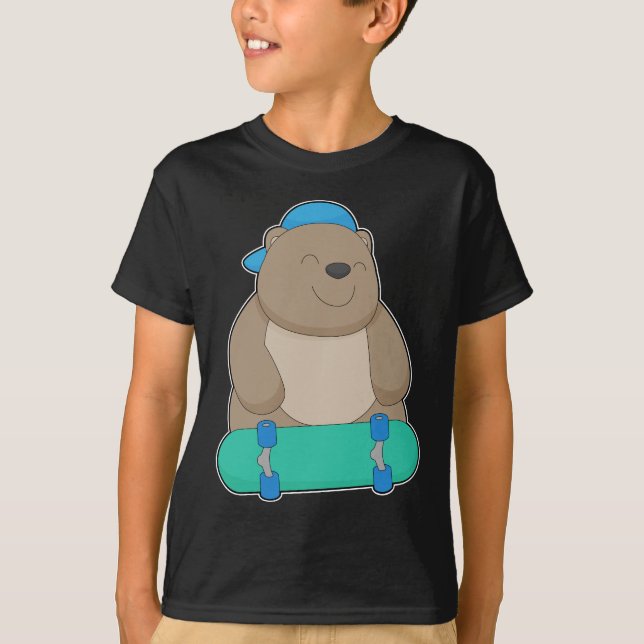Bear Skater Skateboard T-Shirt (Front)