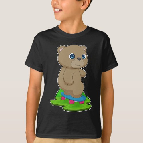 Bear Skater Skateboard T_Shirt