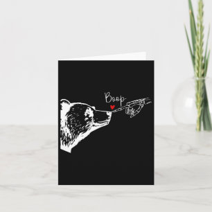 Bear Skeleton Boop Bear Funny Halloween Girl Men W Card