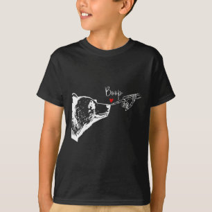 Bear Skeleton Boop Bear Funny Halloween Girl Men W T-Shirt