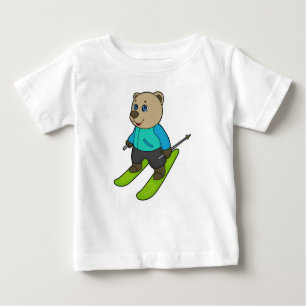 Bear Skier Ski Baby T-Shirt