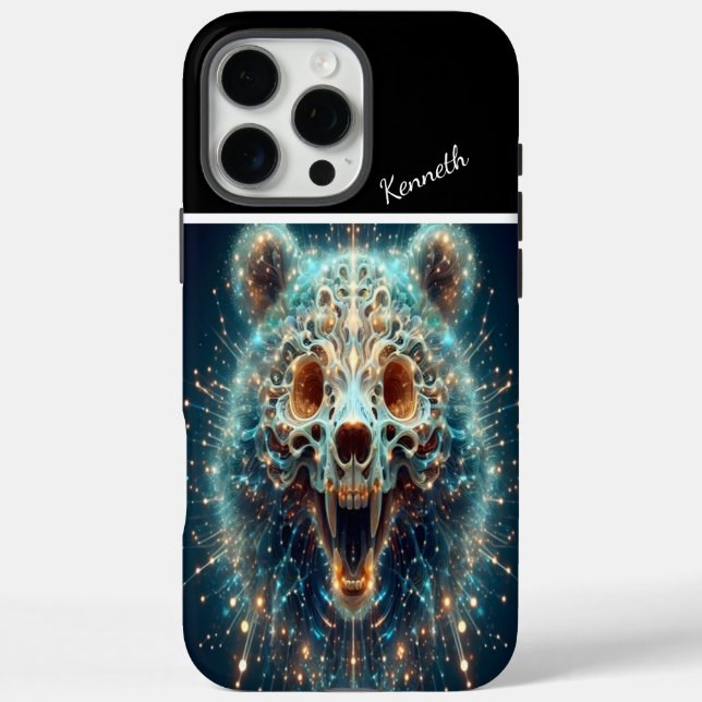 Bear Skull In Light Burst Case-Mate iPhone Case (Back)