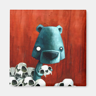 Bear skull magnet