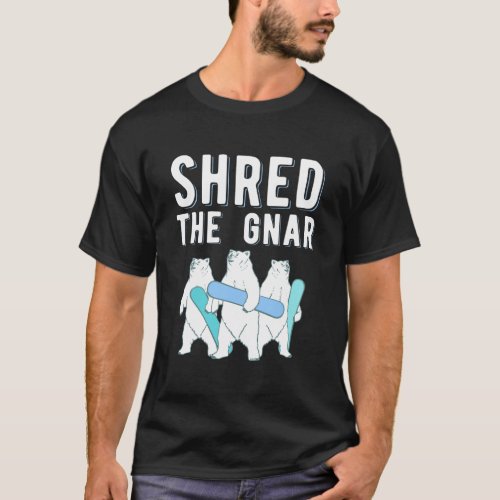 Bear Snowboarder Cute Animal Snowboard T_Shirt