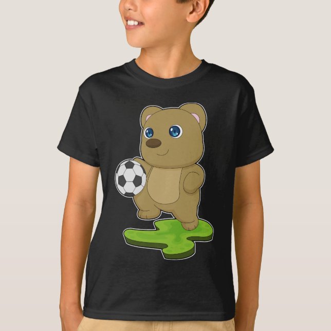 Bear Soccer player Soccer T-Shirt (Front)