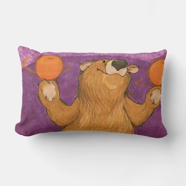Bear Spinning Oranges / Pillow (Front)