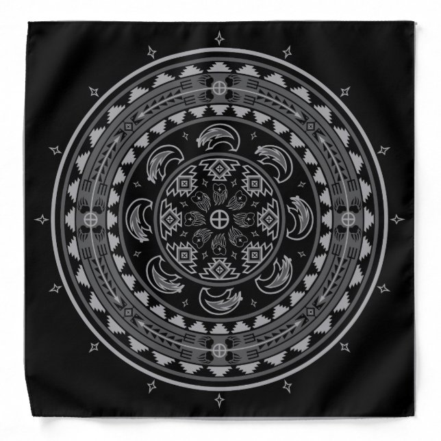 Bear Spirit Gray Bandana (Front)