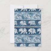BEAR SPIRIT Navy Boho Tribal Pattern Note (Front)