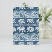 BEAR SPIRIT Navy Boho Tribal Pattern Note (Standing Front)