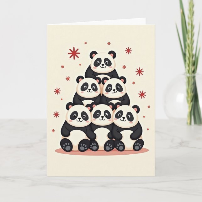 Bear Stack Christmas Card (Front)