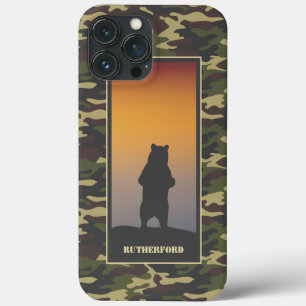 Bear Standing and Camo iPhone 13 Pro Max Case