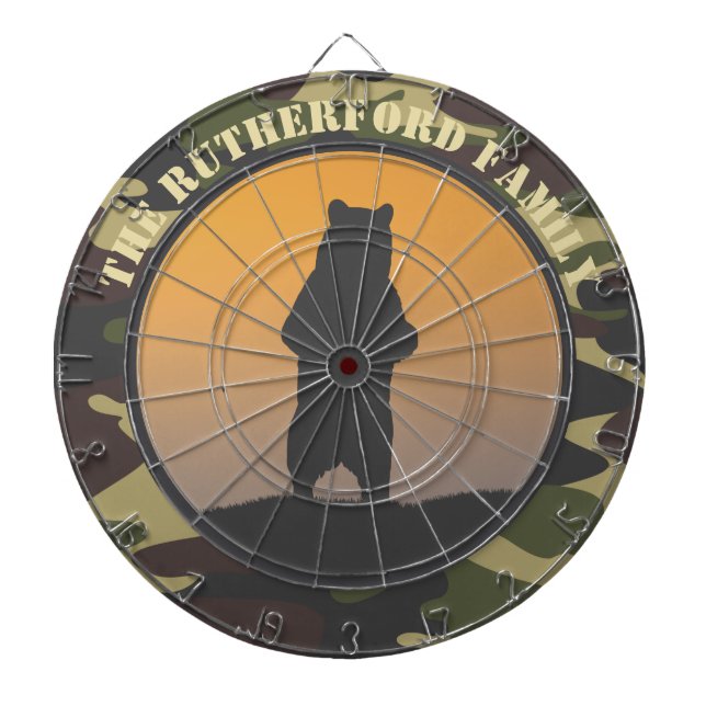 Bear Standing and Camo Dart Board (Front)