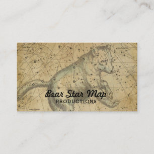 Bear Star Map Constellation Ursa Major Tan Business Card