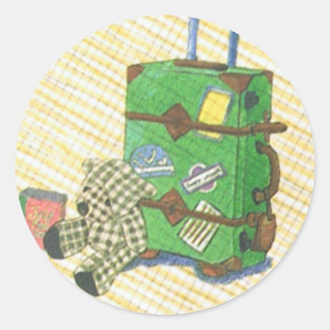 Bear & Suitcase Sticker (Front)