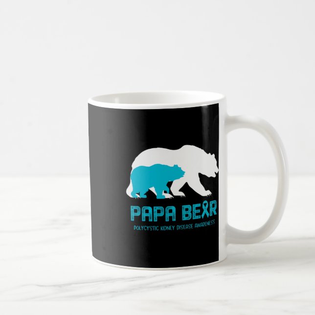 Bear Support Polycystic Kidney Disease Awareness  Coffee Mug (Right)