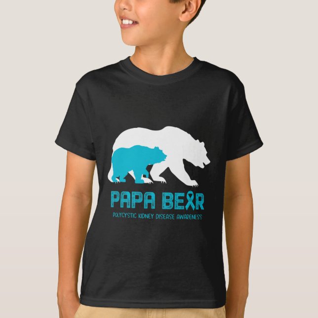 Bear Support Polycystic Kidney Disease Awareness  T-Shirt (Front)