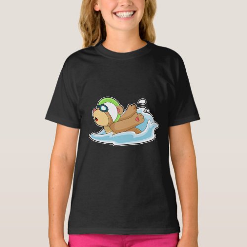 Bear Swimming Swimming goggles T_Shirt
