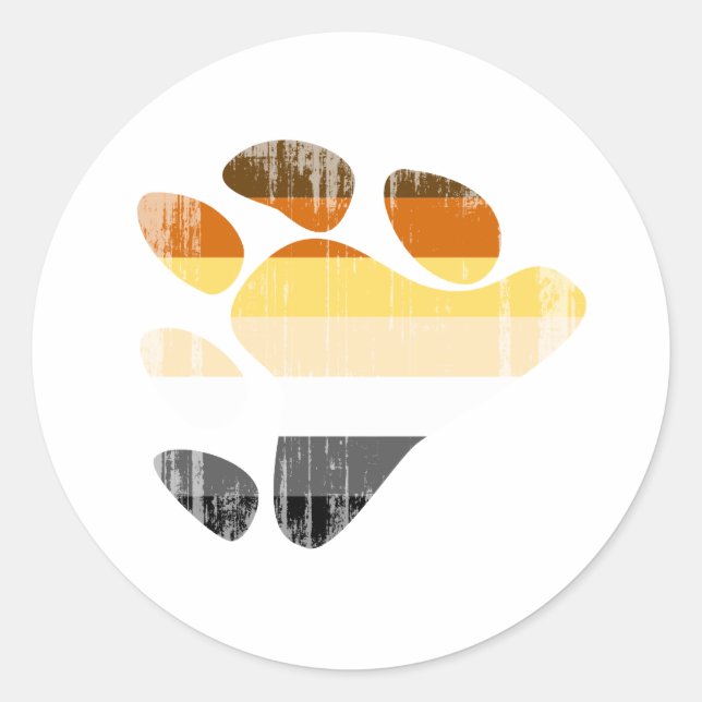 Bear Symbol distressed Classic Round Sticker (Front)