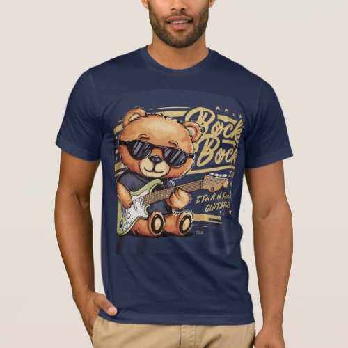 Bear T_Shirt Gift _ Bear Playing Guitar Shirt 