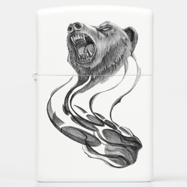 Bear tattoo zippo lighter (Front)