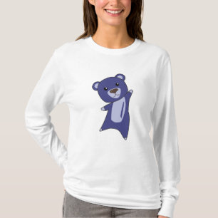 Bear Teddy Bear Little Bear Blue Funny Animals For T-Shirt