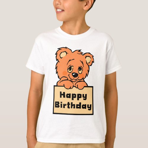 bear teddy cute boy t shirt T_Shirt