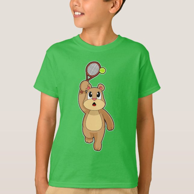 Bear Tennis Tennis ball T-Shirt (Front)