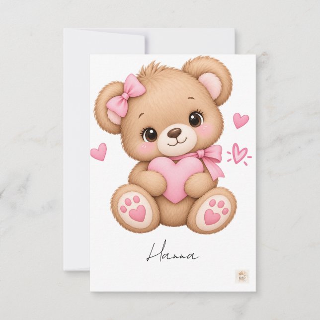 Bear  thank you card (Front)