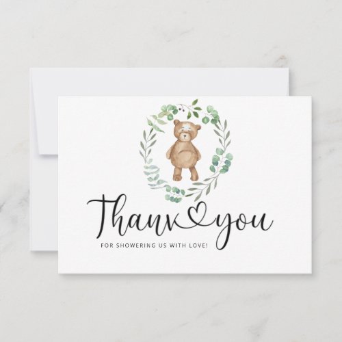 Bear thank you card