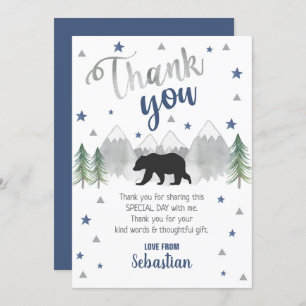 Bear Thank you Card Adventure Thank you Card