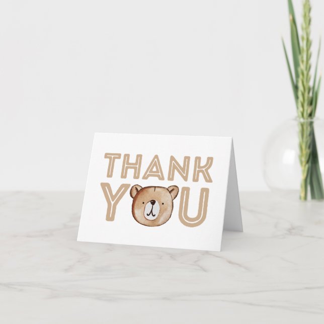 Bear Thank You Card | Bear Party (Front)