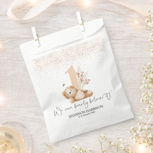 Bear  The Bee First Birthday Favor Bag