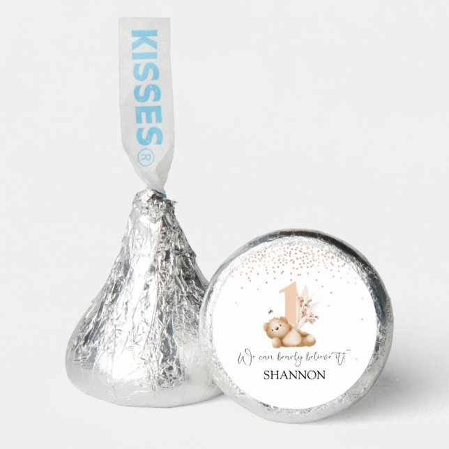 Bear & The Bee First Birthday Hershey®'s Kisses® (Front)