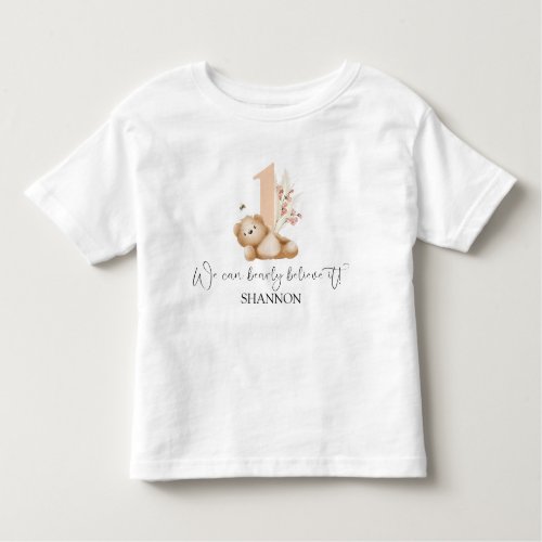 Bear  The Bee First Birthday Toddler T_shirt