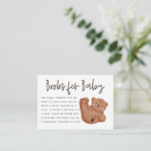 Bear Theme Baby Shower Book Request Enclosure Card (Standing Front)