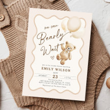 Bear Theme We Can Bearly Wait Baby Shower