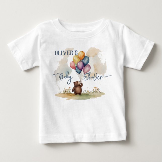 Bear Themed Gender Neutral Baby Shower Baby T-Shirt (Front)