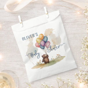 Bear Themed Gender Neutral Baby Shower Favor Bag