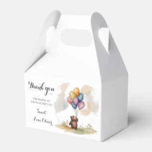 Bear Themed Gender Neutral Baby Shower Favor Boxes