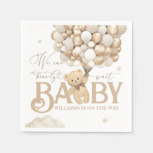 Bear Themed Gender Neutral Baby Shower Napkins