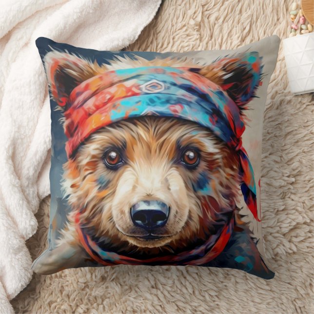 Bear Throw Pillow (Blanket)