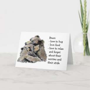 Bear Totem, Animal Guide Funny Birthday Card