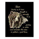 Bear Totem Animal Spirit Guide for Inspiration Poster Bear Totem Animal Spirit Guide for Inspiration Poster