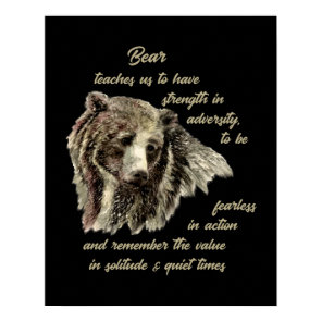 Bear Totem Animal Spirit Guide for Inspiration Poster