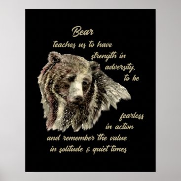 Bear Totem Animal Spirit Guide for Inspiration Poster