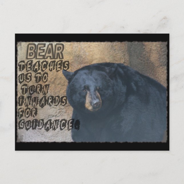 BEAR TOTEM TEACHING - TURN INWARDS POSTCARD (Front)