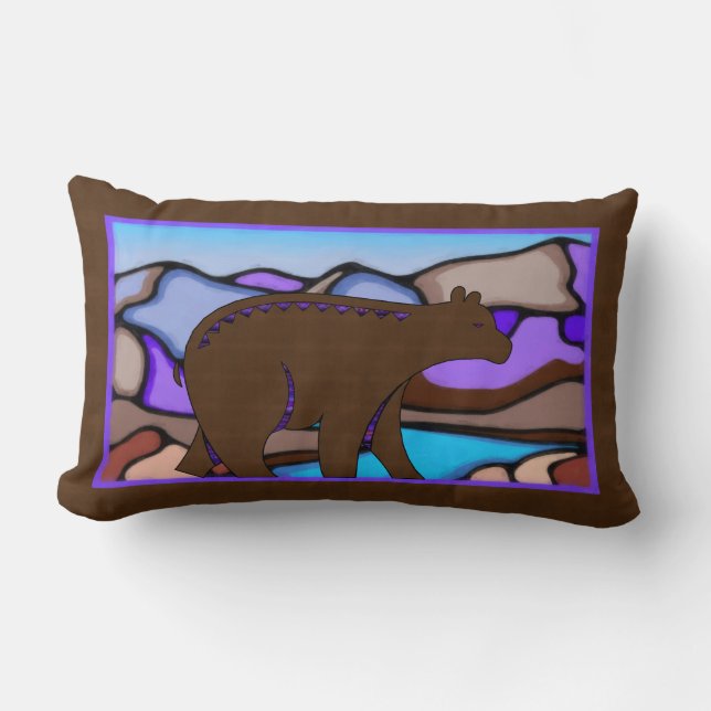 Bear Tracks Lumbar Pillow (Front)